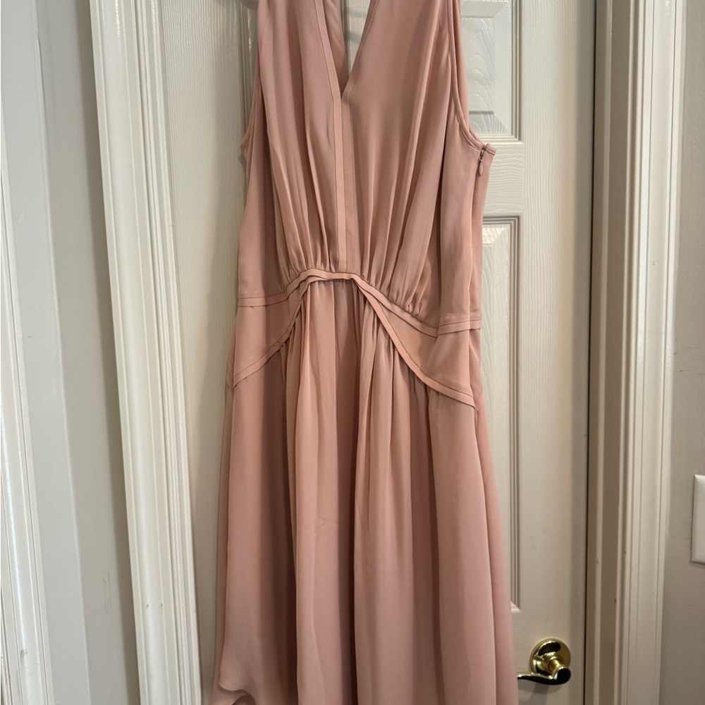 Banana Republic Pink Sleeveless V-Neck Sundress